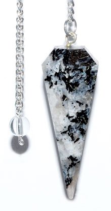 (image for) 6-sided Rainbow Moonstone pendulum - Click Image to Close