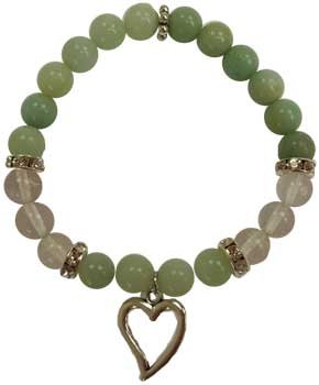 (image for) 8mm Amazonite/ Quartz Heart - Click Image to Close