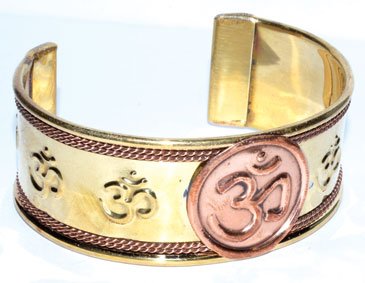 (image for) Om copper bracelet - Click Image to Close