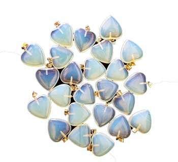 (image for) 3/4" (20mm) Opalite heart (pack of 24) - Click Image to Close