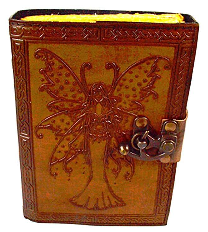 (image for) Fairy Journal aged looking paper leather w/ latch - Click Image to Close