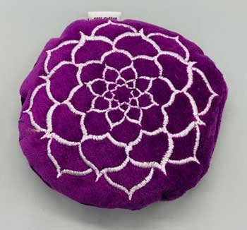 (image for) 4 1/2" Purple Velvet Lotus cushion - Click Image to Close