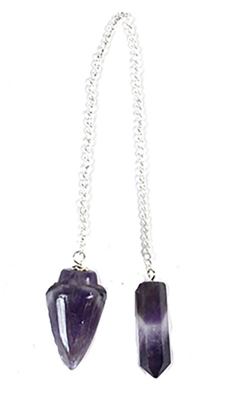 (image for) Amethyst Pendulum with Amethyst point - Click Image to Close