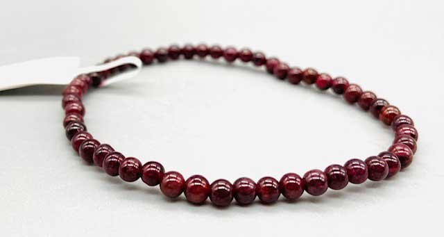 (image for) 4mm Garnet bracelet