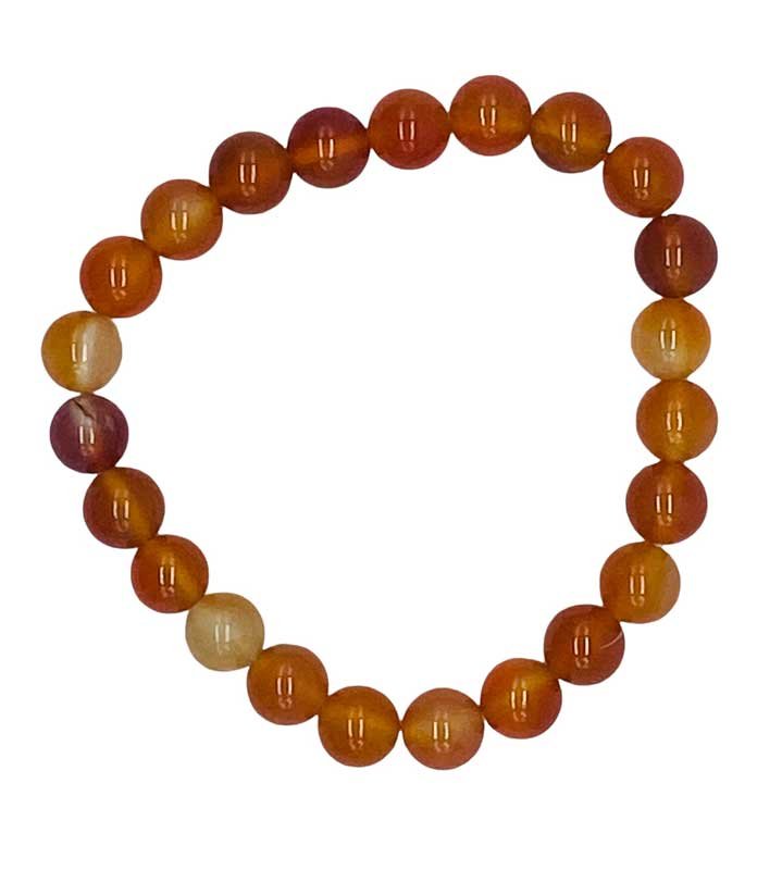 (image for) 8mm Carnelian bracelet - Click Image to Close