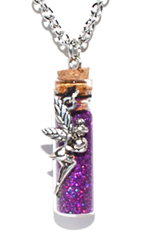 (image for) Fairy Purple glitter necklace - Click Image to Close