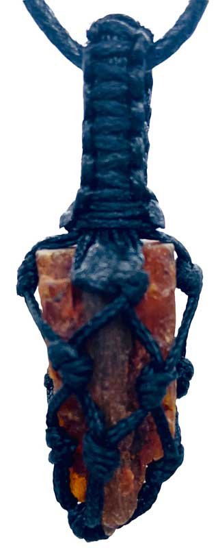 (image for) Kyanite, Orange rough tread cage pendant