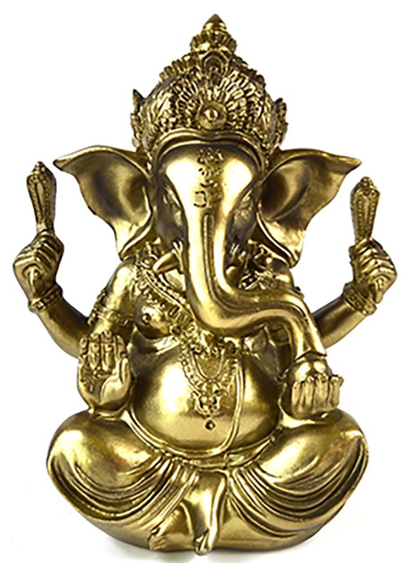 (image for) 5 3/4" gold Ganesha - Click Image to Close