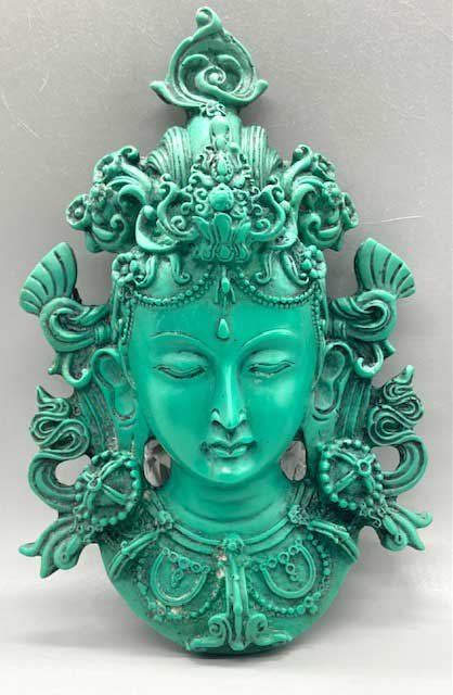 (image for) 8" Tara Mask turquoise - Click Image to Close