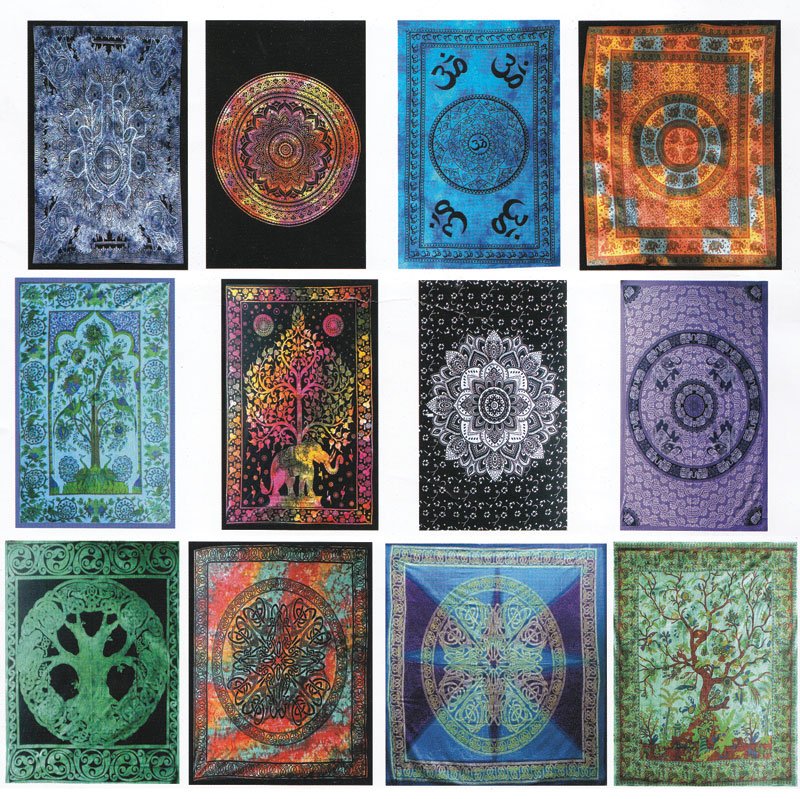 (image for) 58" x 82" Assorted Design tapestry (mixed colors) - Click Image to Close